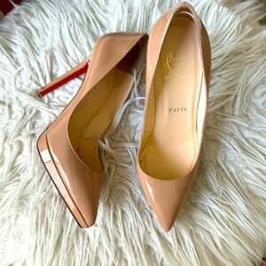 Christian Louboutin Pigalle Plato 120 Patent Calf Nude pumps